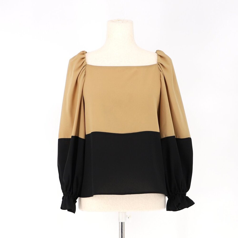 CROSBY by MOLLIE BURCH Crosby James Top Balloon Sleeve Porcini Black Size XS